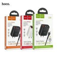 ( Promotion+++) คุ้มที่สุด Hoco C86 อะแดปเตอร์ หัวชาร์จ Wall charger ชุดset หัวชาร์พร้อมจอ LED กระแสไฟออกสูงสุด 2.4A ราคาดี อุปกรณ์ สาย ไฟ ข้อ ต่อ สาย ไฟ อุปกรณ์ ต่อ สาย ไฟ ตัว จั๊ ม สาย ไฟ