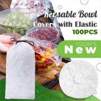 Elastic Bowl Covers Disposable Food Cover Transparent Stretch Plastic Covers For Food Storage Kitchen Fresh Keeping Bags