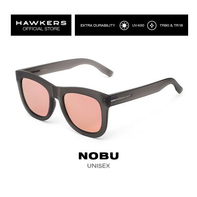 HAWKERS Frozen Grey Rose Gold NOBU Sunglasses for Men and Women, unisex. UV400 Protection. Official product designed in Spain NOB05AF