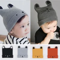 Junyeh Cartoon Newborn Hats Toddler Kids Baby Girl Boy Cat Cap Winter Warm Hat Cute Beanie Hat 3D Ears Caps Christmas Gift