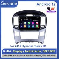 Seicane 9นิ้ว 2.5D QLED หน้าจอสัมผัส Android12.0 หัวหน้าหน่วยเครื่องเล่นวิทยุสำหรับ 2015 ฮุนได Starex H1 GPS นำทางบลูทู ธ ระบบเสียงรถยนต์สนับสนุนกระจกลิงค์