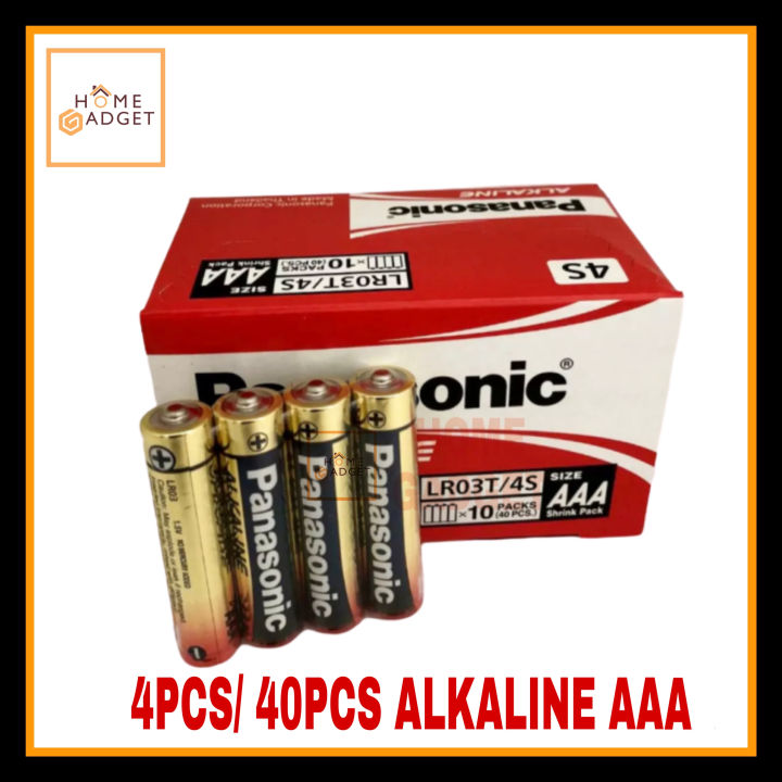 [ORIGINAL] Panasonic Alkaline AAA Battery 4Pcs OR 40Pcs Per Box LR03T 1 ...