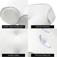 Back Shoulder Ergonomic Cushion Bath Pillow 3D Mesh Home Spa Head Neck Support Accessories Non Slip Luxury With Suction Cups