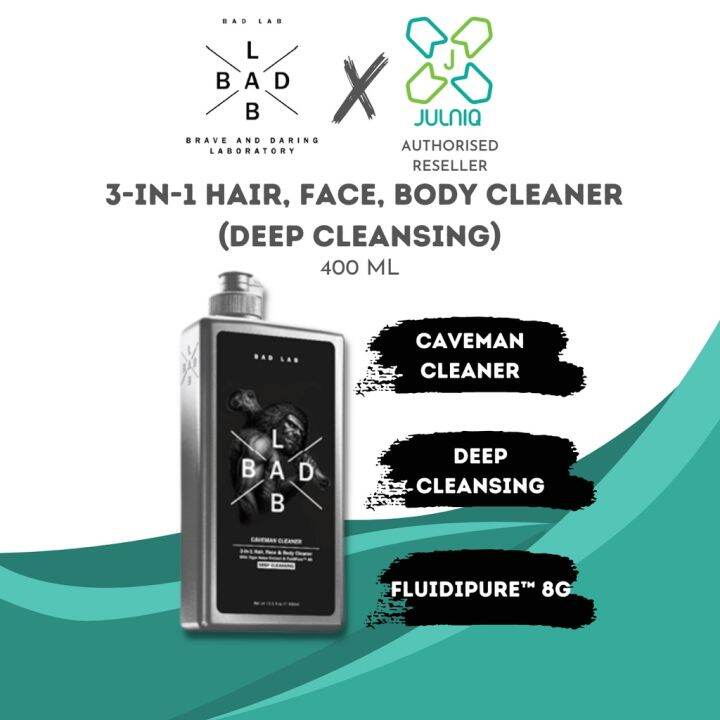 BAD LAB [CAVEMAN CLEANER] Deep Cleansing 3IN1 Hair, Face & Body