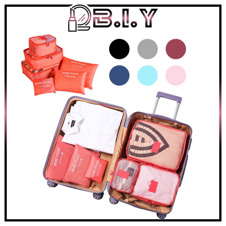 B.I.Y Compact 6In1 Travel Bag Organizer Toiletries Bag Shoe Bag