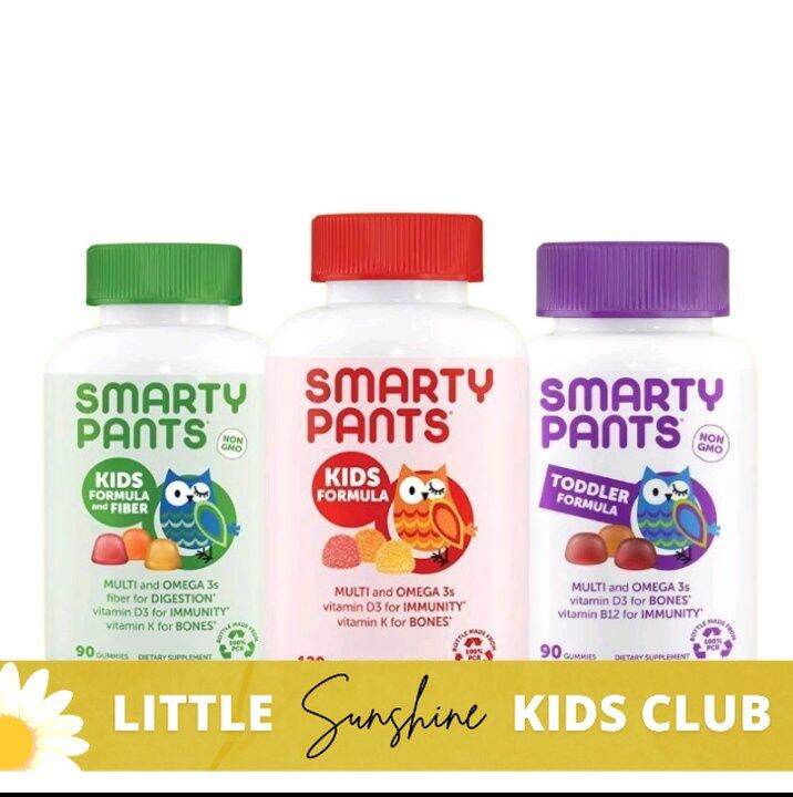 Smarty Pants Kids Multi And Fiber SmartyPants, Kids Formula, Multi and Omega 3s, Fiber for Baby Toddler
