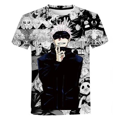 Anime t shirt new 3D printing fashion men and women colorful painting T-shirt soft material casual loose mens T-shirt