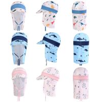 Sunscreen swimming caps for boys and girls Beach play neck protector hat swim cap ear protector hat Swim Caps