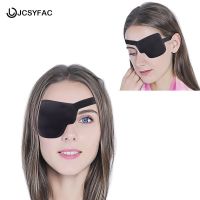 ﹉ 1PCS Black Single Eye Patch Adjustable 3D Foam Groove Eyeshades For Lazy Eyes Medical Use Concave Eye Patch