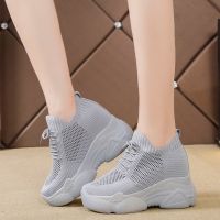 Rimocy Hidden Heels Platform Sneakers Women Breathable Air Mesh Wedge Sock Shoes Woman 2022 Spring Casual Shoes Zapatos De Mujer