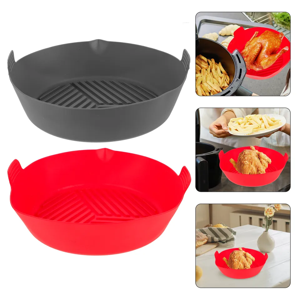 2pcs Soft Silicone Air Fryer Liners, Reusable Alternative Mat For