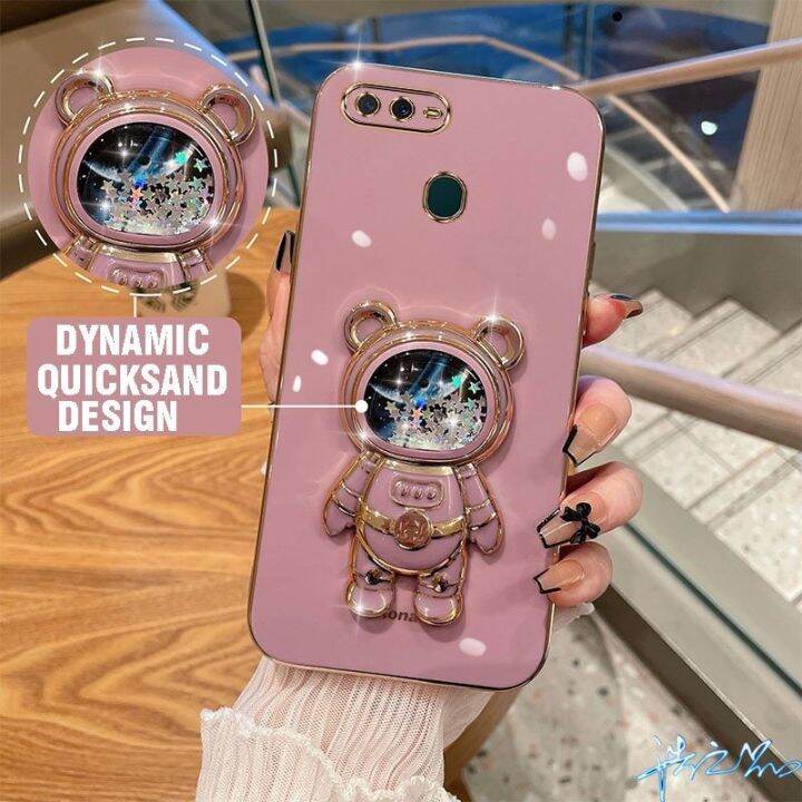 เคส-oppo-a5s-a12-a9-a5-2020-a16k-a3s-f9-a16-a92-a54-a83-a53-a31-a52-a12e-a16e-เคสโทรศัพท์มือถือ-มีทรายไหล-ลายนักบินอวกาศ-หรูหรา-สําหรับ