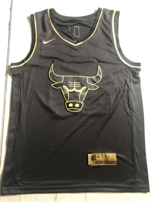 Ready Stock Ready Stock Authentic Sports Jersey Mens Chicago Bulls 23 Michael Jordann Black 2019-20 Golden Edition Jersey