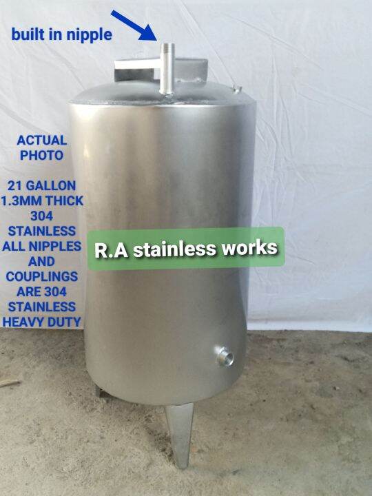Pressure Tank 21 Gallons ( Stainless ) ( WBase) Water Tank Lazada PH