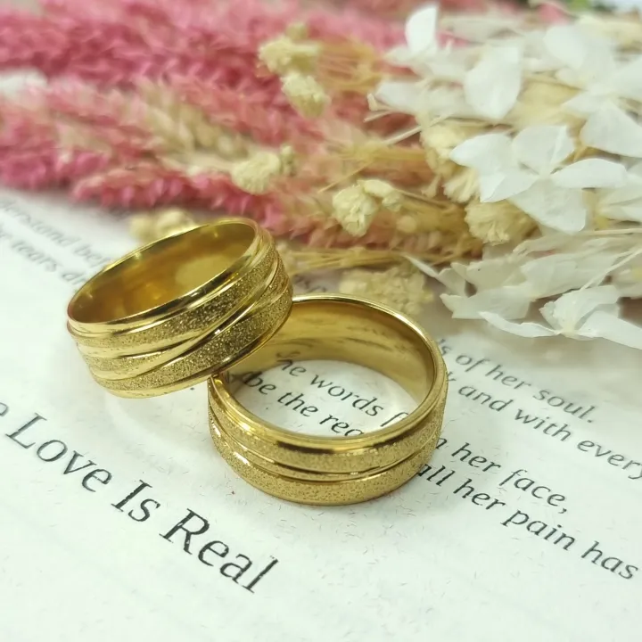 10k Gold Wedding Ring Couple Ring Free Heart Box WR02 Lazada PH