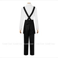 Kobeni Higashiyama Cosplay Costume Anime Chainsaw Man Part 2 Black Wig Hairpins Waiter Waitress Uniform Devil Hunter Outfit