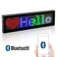 Bluetooth Scrolling LED Sign LED Name Badge Tag Message Rechargeable/Muti-languages Red Blue White Mixed Color Led Advertising