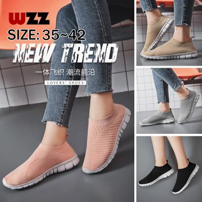 WZZ รองเท้าลำลองผู้หญิง ระบายอากาศ กันลื่น ขนาด 35-42