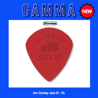 New มาใหม่..ต้องลอง! ปิ๊กกีต้าร์  Jim Dunlop Jazz III - XL  Nylon RED สีแดง  **Original แท้ 100%**