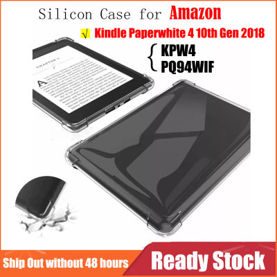 Amazon Kindle Paperwhite 4 2018 10th Gen เคสแท็บเล็ตเยลลี่สำหรับ Kindle Paperwhite4 KPW4/PQ94WIF เคสซิลิโคนนิ่มด้านหลังเคสป้องกัน TPU แบบใส