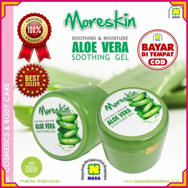 Moreskin Aloevera Soothing Gell Masker Wajah Herbal Terbaik Original Produk Nasa Sragen Grup Lazada Indonesia