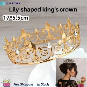 Royal King Crown For Men - Metal Prince Crowns And Tiaras, Full