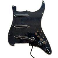 อัพเกรด Prewired SSS Guitar Pickguard Set สวิตช์มัลติฟังก์ชั่นสีดำ Single Coil Pickups 3 Single Cut 20 Tone Function ชุดสายไฟ