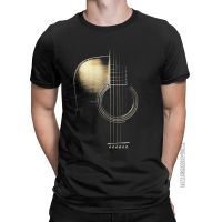 MenS Acoustic Guitar Lite T Shirts Music Tops Humor Classic Short Sleeve Crew Neck Tees Plus Size T-Shirts 【Size S-4XL-5XL-6XL】