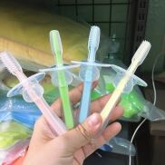 HCMBàn Chải Silicon Tập Đánh Răng An Toàn Cho Bé Có Đế Bám Dính