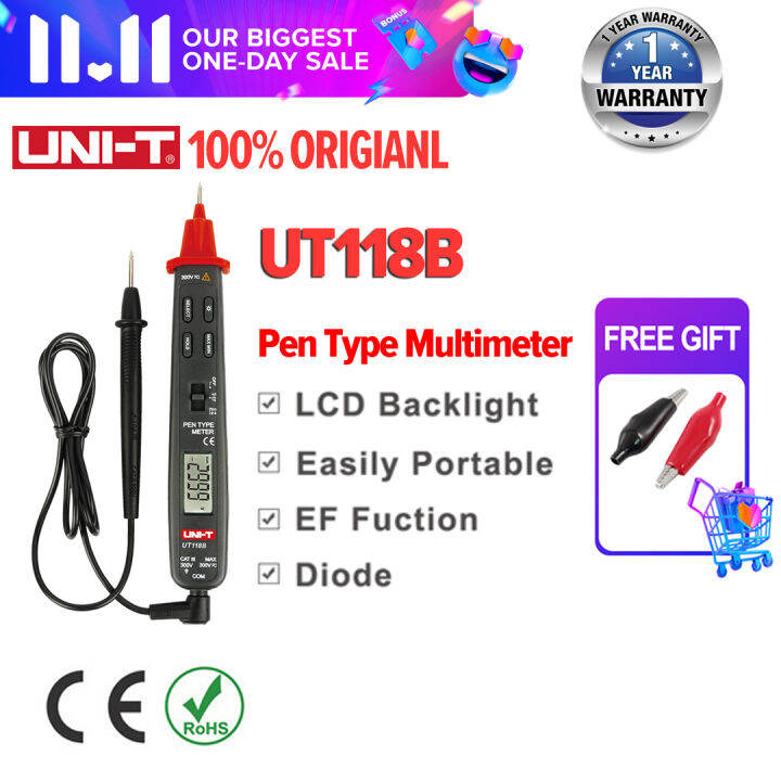 【Ready Stock】UT118B Pen Type Digital Multimeter Auto SCAN LCD Backlight ...