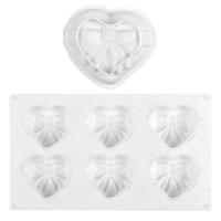 Valentines Day Cake Mold Chocolate Molds Fondant Mold Baking Silicone Mold 6-Cavity Heart Shape Food-Safe Silicone for Sugar Craft DIY Crafts Cakes Pudding Cupcakes handy