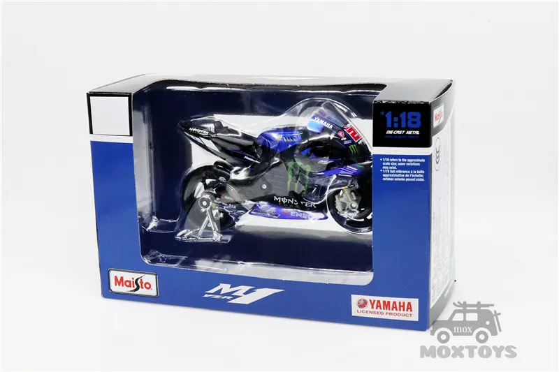 Mais Yamaha Factory Racing Team Motocicleta Modelo, Morrer Moto GP Corrida,  Fundição Liga, Coleção Presente Brinquedo, 1:18, Novo, 2022, #21, #20