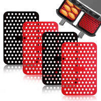 2Pcs ซิลิโคน Air Fryer Liner สี่เหลี่ยมผืนผ้า Reusable เตาอบ Steamer Pad Non-Stick Kitchen Baking Mat สำหรับ Ninja Airfryer อุปกรณ์เสริม