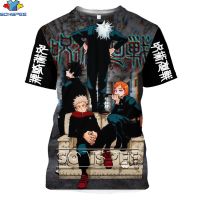 Muzin SONSPEE เสื้อยืดพิมพ์ลาย3D อนิเมะ Jujutsu Kaisen Gojo Satoru เสื้อแขนสั้นกำหนดเองฤดูร้อนการ์ตูนฮาราจูกุขนาดใหญ่เสื้อลำลอง