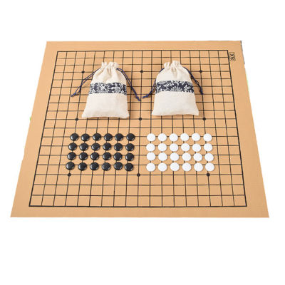 มาตรฐาน Go หมากรุกใช้สำหรับ Match 19 สาย 361pcs หมากรุก Go เกมหมากรุกเส้นผ่านศูนย์กลาง 2.2 ซม.หนังกระดานหมากรุกผ้ากระเป๋า Weiqi ของเล่น-Gothi2