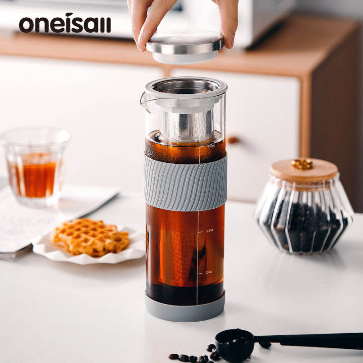 ONEISALL Coffee Cold Brew Pot Tea Pot Coffee Maker Set Coffee Efficient