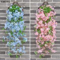 AGMSYEU simulation winter jasmine wall hanging living room wall artificial flower decoration indoor hanging rattan home decor