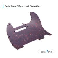 3Ply Guitar Pickguard with Single Coil Pickup Hole for Telecaster Style Electric Guitar Brown Tortoise