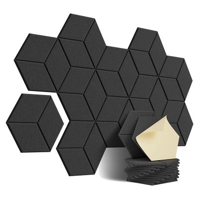 12 PACK Acoustic Foam,Self-Adhesive Sound Proof Panels,for Sound Insulation &amp;Acoustic Treatment