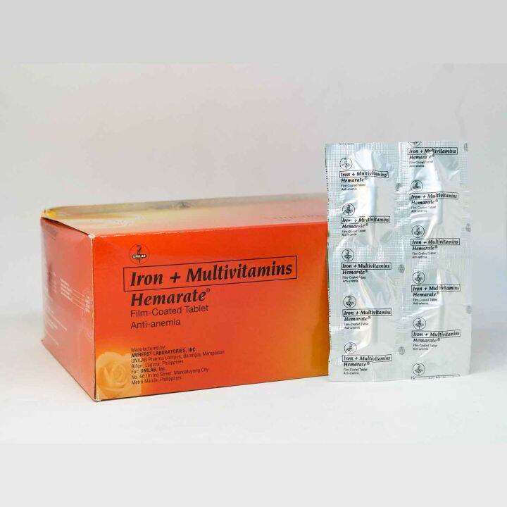 Hemarate Iron + Multivitamins 100 Tablets Lazada PH