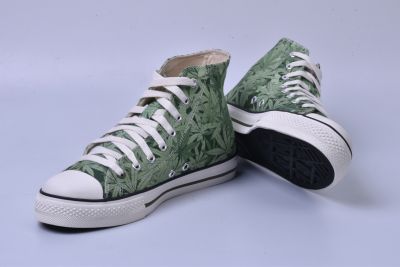 Phanmaba Sneakers รองเท้าผ้าใบหุ้มข้อพันธุ์หมาบ้า รุ่นใบไม้รื่นรมย์สีเขียว