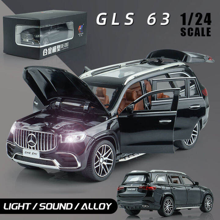 rum-1-24-scale-mercedes-benz-gls63-amg-alloy-car-model-light-sound-effect-diecast-car-toys-for-boys-baby-toys-birthday-gift-car-toys-kids-toys-car-model-car-boys-toys-model-collection-hot-wheel