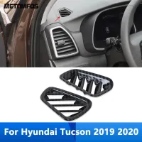 For Hyundai Elantra 2019-2020 ABS Carbon Fiber Console L&R Air Outlet Vent Trim