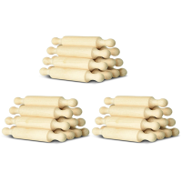 30X Wooden Mini Rolling Pin 6 Inches Long Kitchen Baking Rolling Pin Small Wood Dough Roller for Children Fondant Pasta Bread  Cake Cookie Accessories