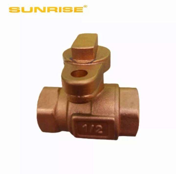 BRASS BALL VALVE WITH LOCK WING 1/2 (SUNRISE) Lazada PH