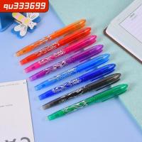QU333699 8ชิ้นด้ามปากกาหมึกเจล0.5มม. หลากสีเครื่องเขียนปากกาลบคำผิดปากกาพลาสติกกับยางโรงเรียน