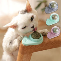 Catnip Ball กัดทนขอบเรียบหมุนไม่มีสารกันบูดติดตั้งง่ายบรรเทาความเบื่อหน่ายล้างท้องลูกแมวเคี้ยวฟันทำความสะอาดของเล่นสำหรับคิตตี้ลูกแมวของเล่นง่าย