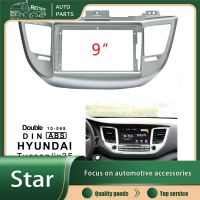 ป้าย RTO วิทยุติดรถยนต์ Fascia สำหรับ2016-2018 Hyundai Tucson 9นิ้วกรอบแอนดรอยด์2Din เครื่องเล่น MP5แผงสเตอริโอ