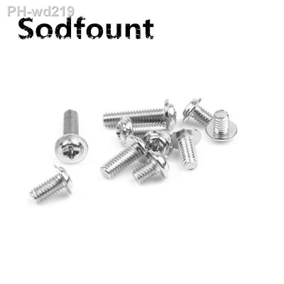 100pcs/Lot Round round head screw M1.4 PWM nickel plated pan head with gasket electronic screw