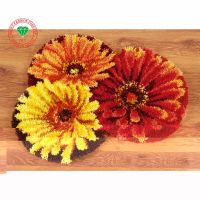 2021diy needlework mat crocheting rug diy unfinished crocheting yarn matlatch hook rug Latch Hook Rug Kit Floor Mat sunflower